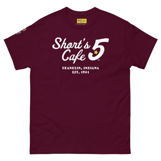 Short's Cafe Five Short Sleeve Tee Maroon
