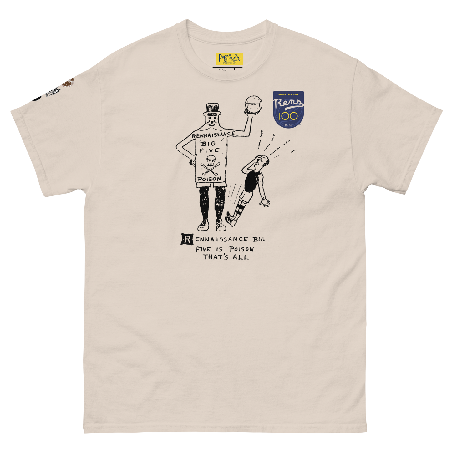 "Rennaissance" Big Five Is Poison That's All Short Sleeve Tee Natural