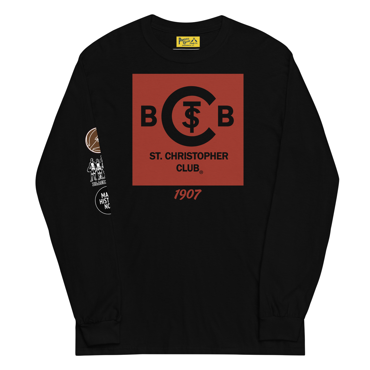 St. Christopher Club Long Sleeve Tee Black