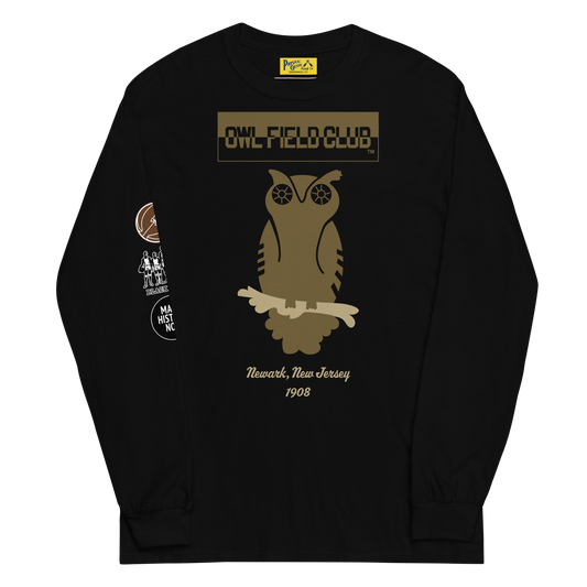 Owl Field Club Long Sleeve Tee Black