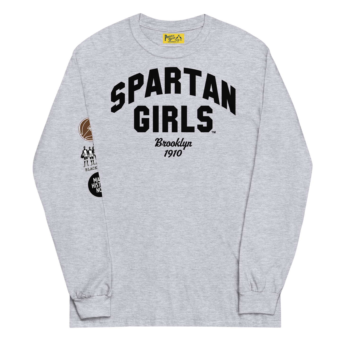 Spartan Girls Long Sleeve Tee Gray