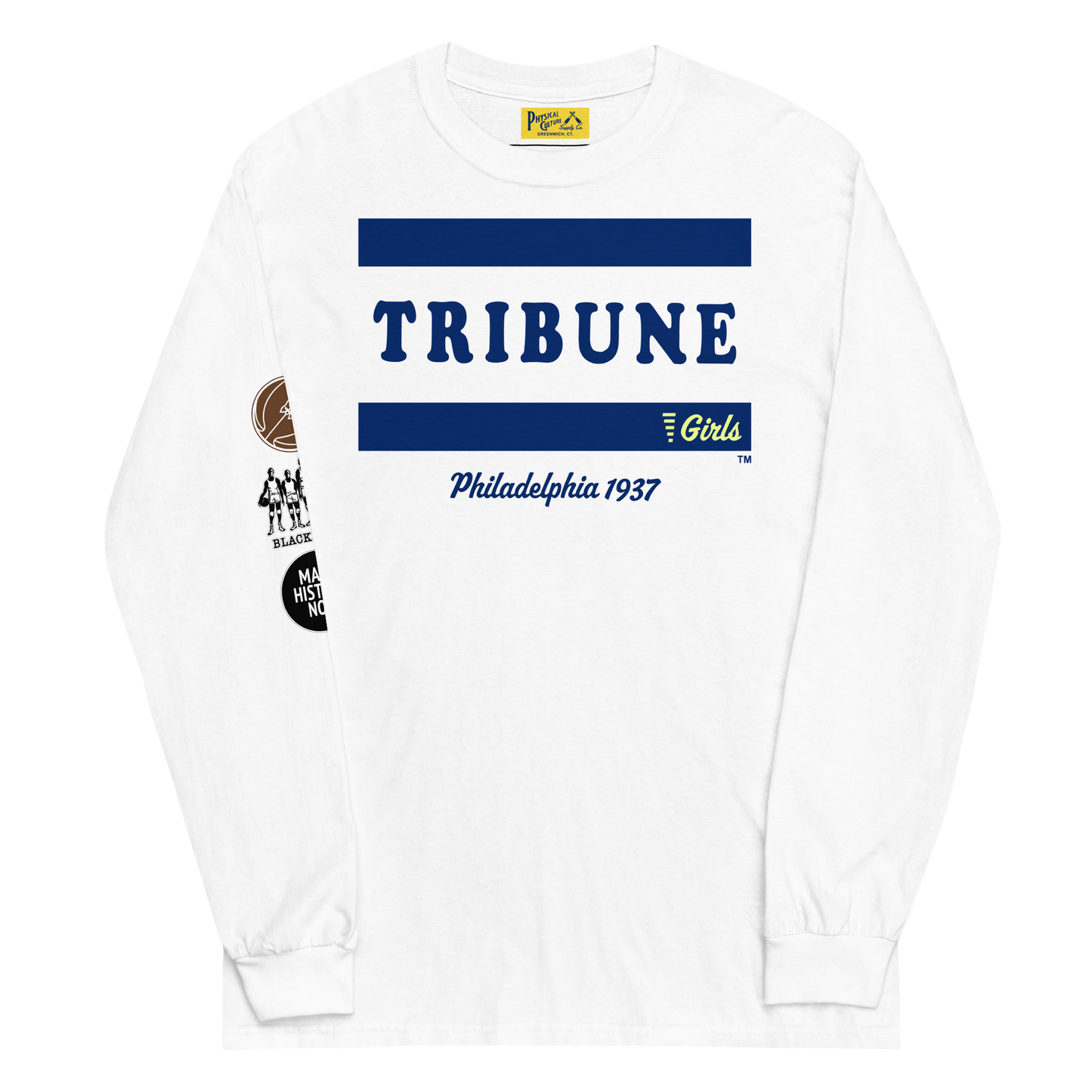 Tribune Girls Long Sleeve Tee White