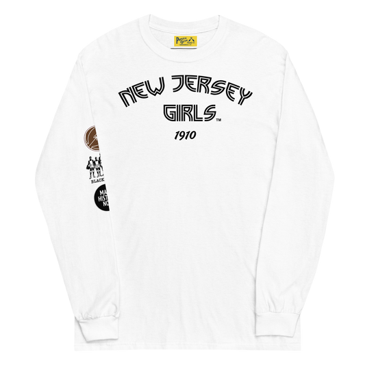 New Jersey Girls Long Sleeve Tee White