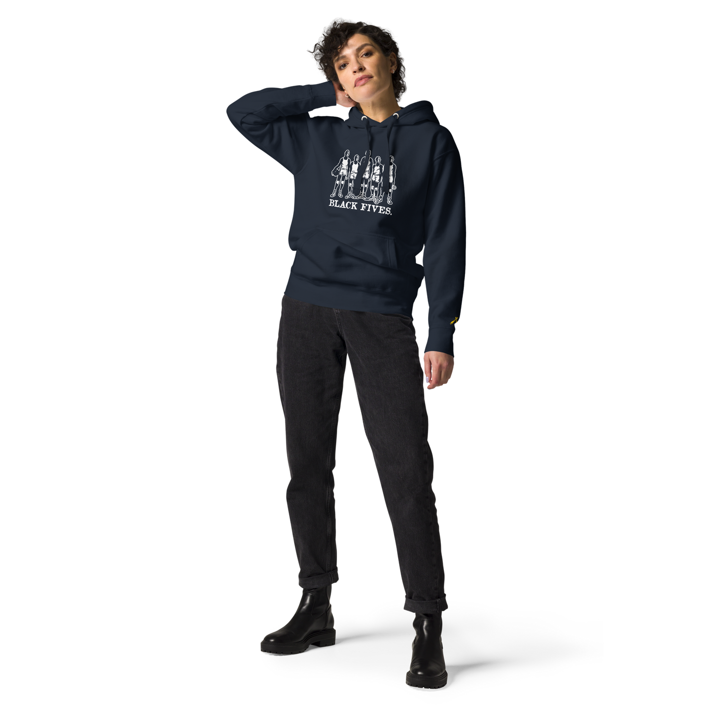 Black Fives Full Logo Hoodie