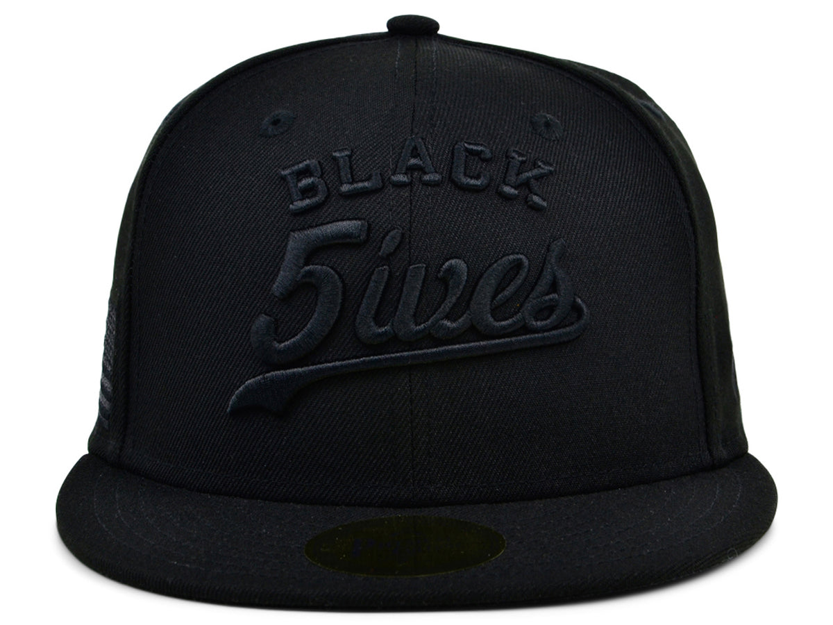 Black 5ives All-Black Tonal Fitted Cap
