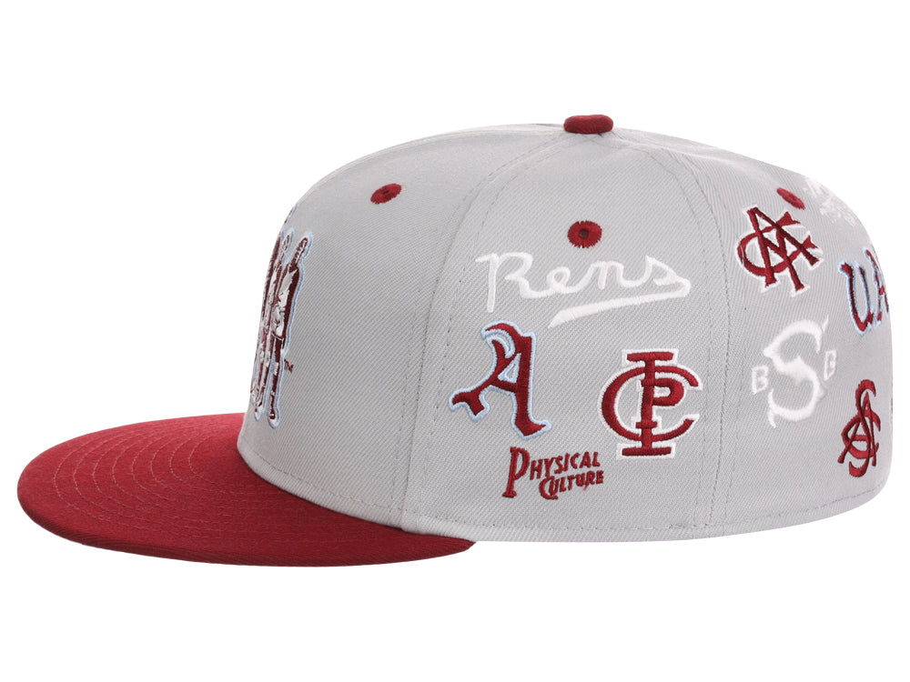 Black Fives All Logo Storm Chasers Gray/Maroon/Sky Blue Fitted