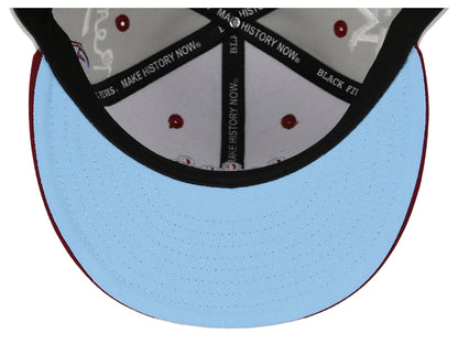 Black Fives All Logo Storm Chasers Gray/Maroon/Sky Blue Fitted