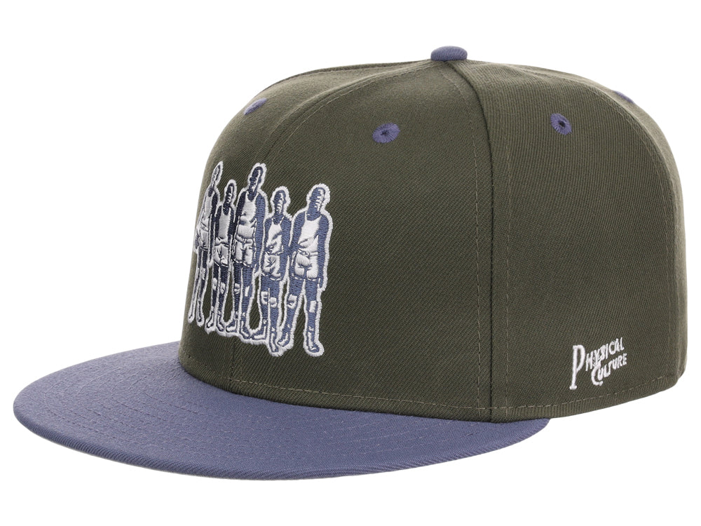 Black Fives Logo Mossy Slate Olive/Blue/Gray Fitted