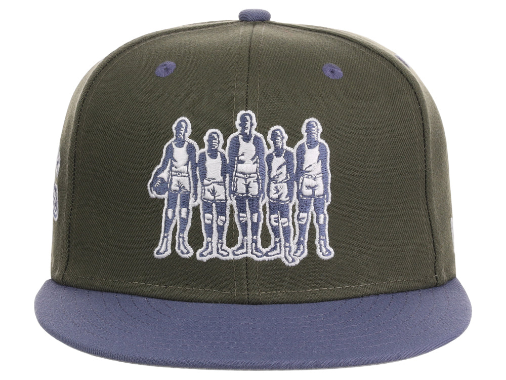 Black Fives Logo Mossy Slate Olive/Blue/Gray Fitted