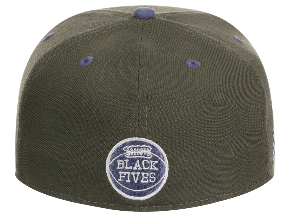 Black Fives Logo Mossy Slate Olive/Blue/Gray Fitted