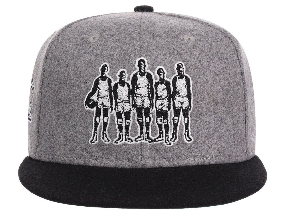Black Fives Logo Walk Off Wool Gray/Black/Green Fitted