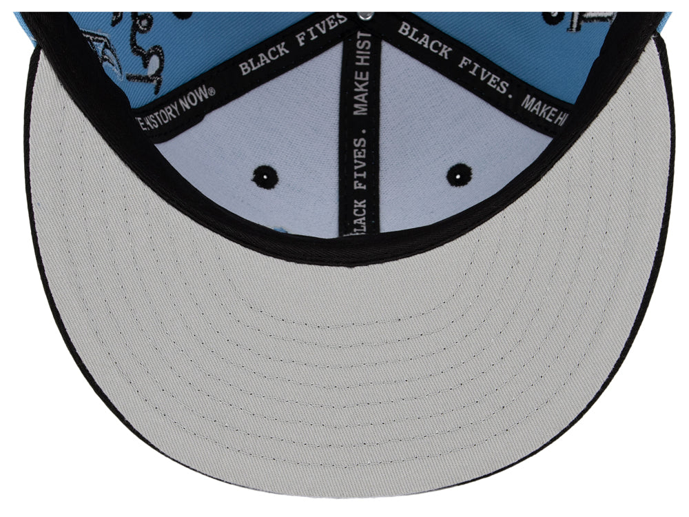 Black Fives All Logo Sky Blue Fitted Sky Blue/Black/Gray