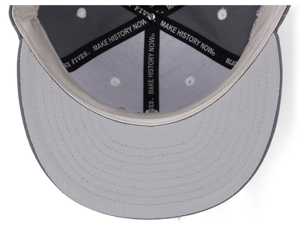 Black Fives Pinstripe Fitted Gray/White/Gray