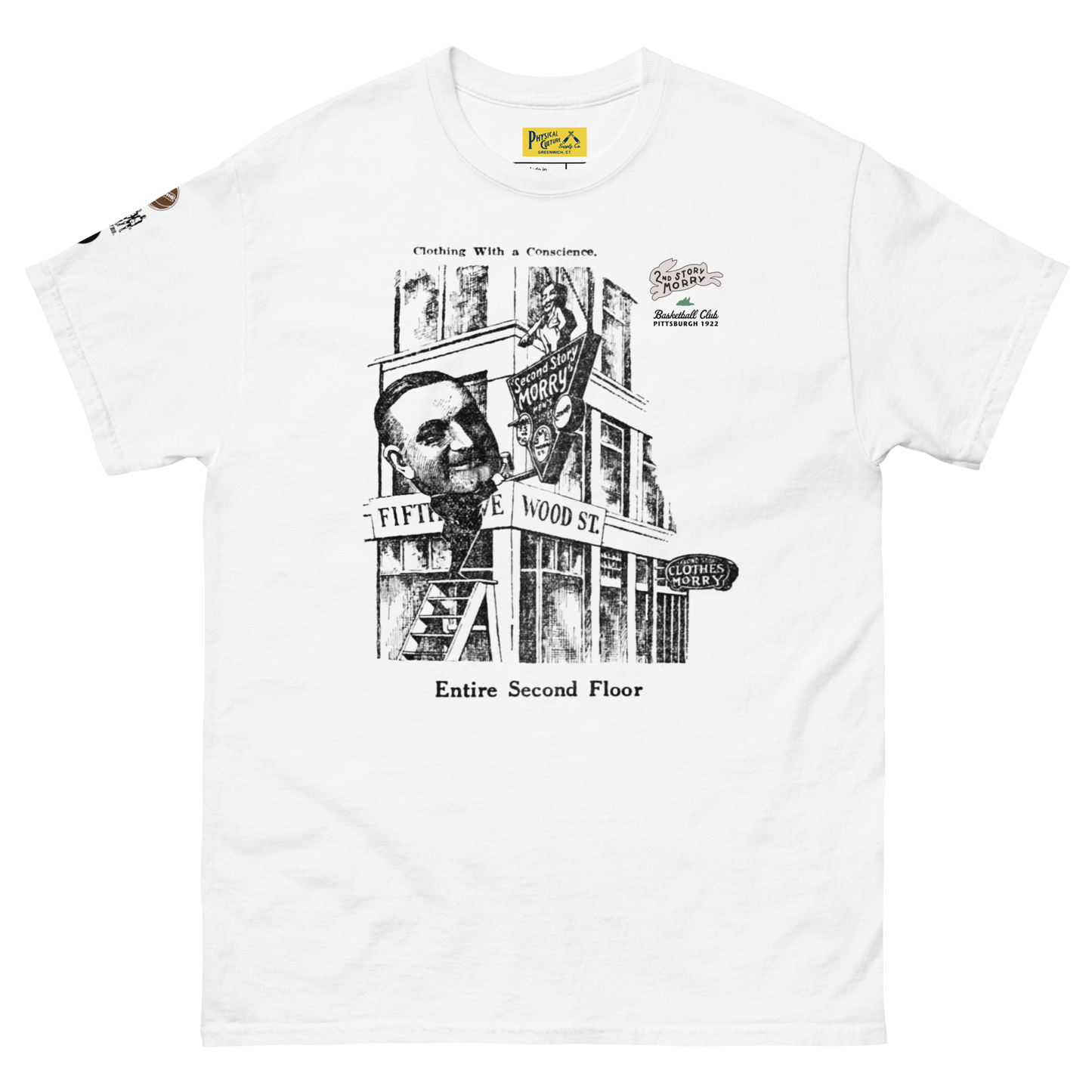 2nd Story Morry Store Ad Short Sleeve Tee White