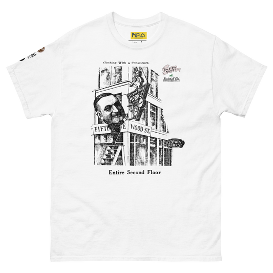 2nd Story Morry Store Ad Short Sleeve Tee White