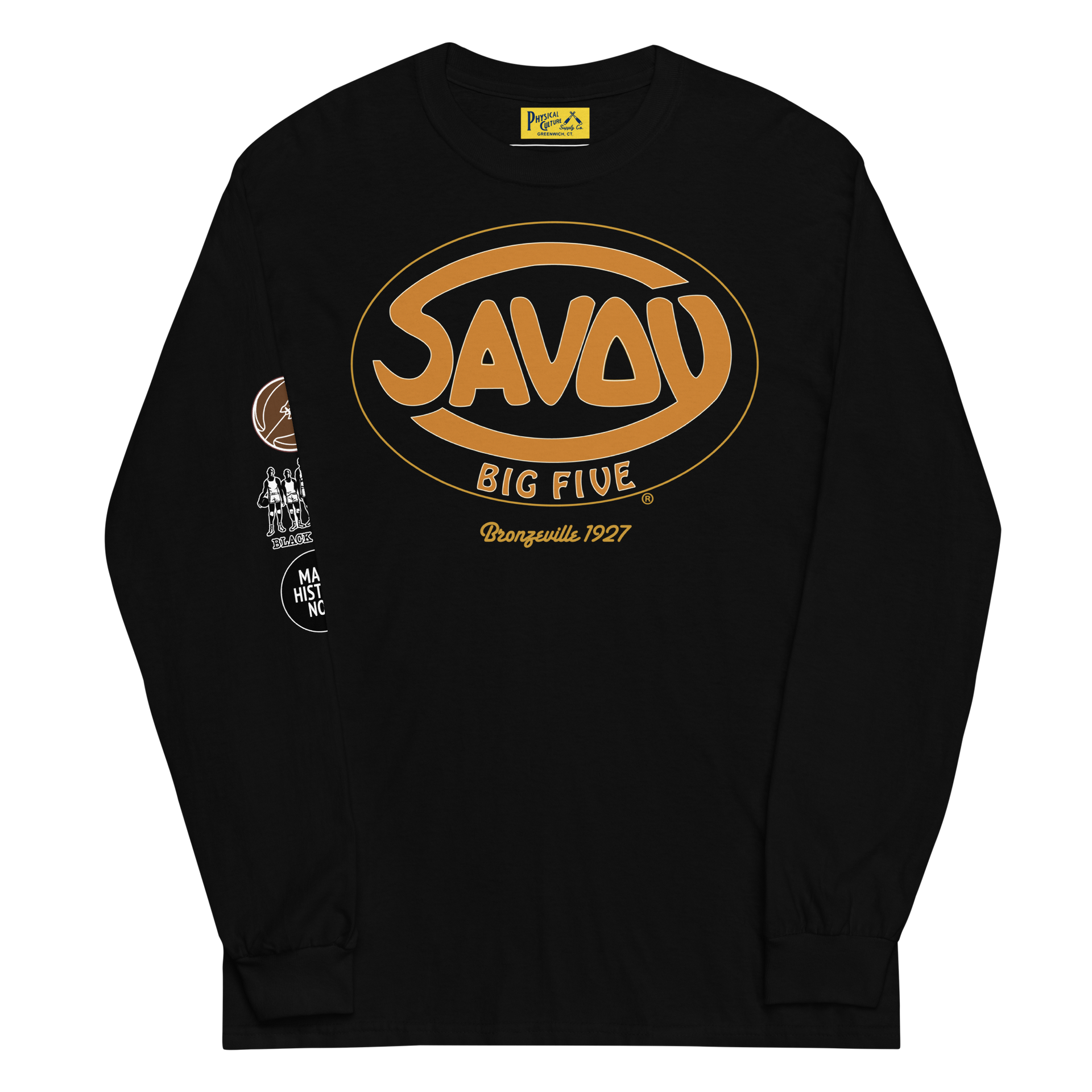 Savoy Big Five Long Sleeve Tee Black 3XL