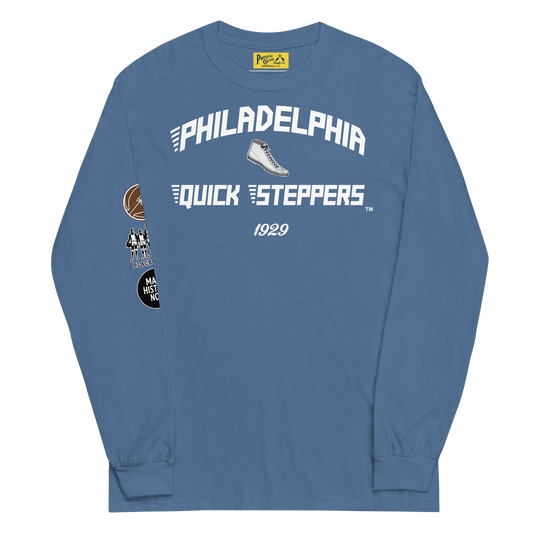 Philadelphia Quick Steppers Long Sleeve Tee Indigo Blue