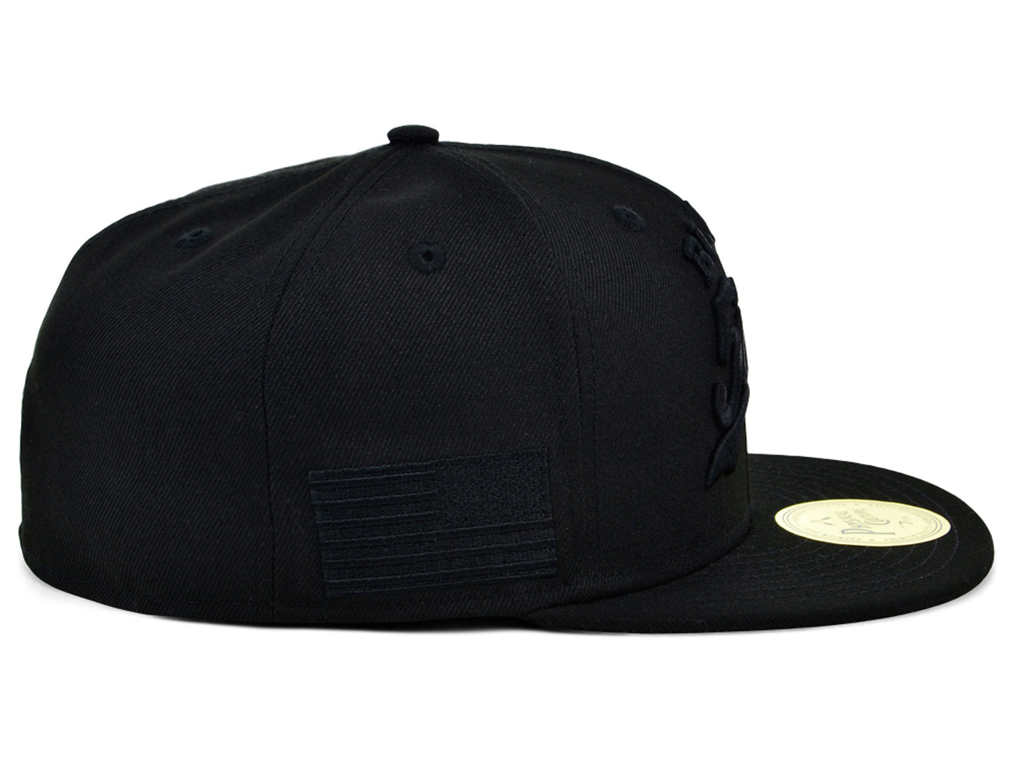 Black 5ives All-Black Tonal Fitted Cap