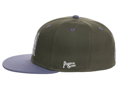 Black Fives Logo Mossy Slate Olive/Blue/Gray Fitted