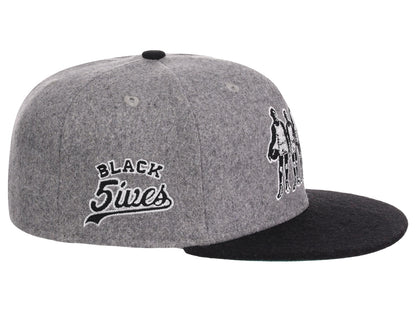 Black Fives Logo Walk Off Wool Gray/Black/Green Fitted