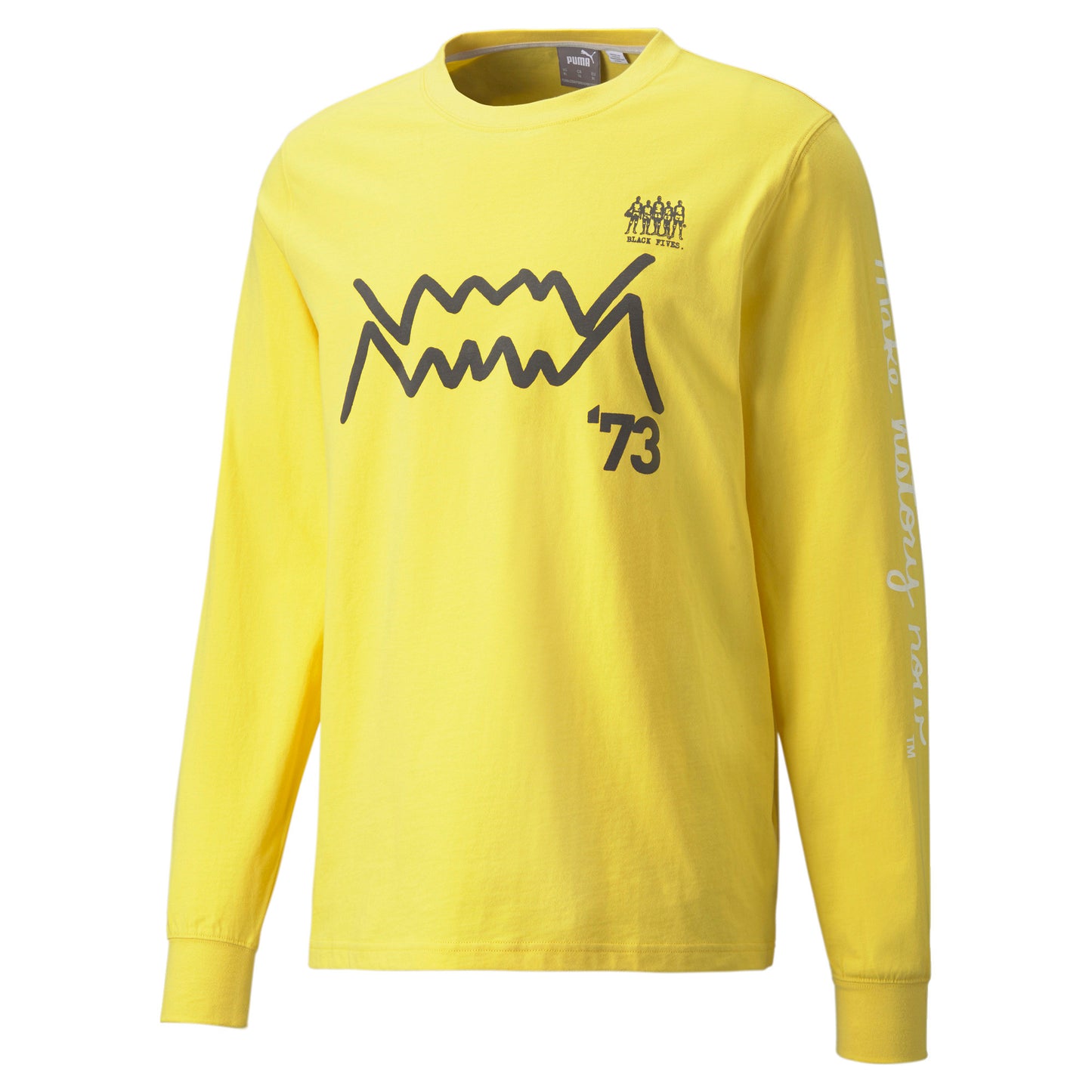 Black Fives x PUMA Basketball Long Sleeve Tee (Maize)